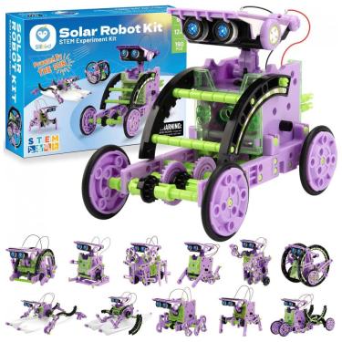 Imagem de Kit STEM Robô Solar de Montar Sillbird 12 em 1 com 190 Peças – Energia Solar