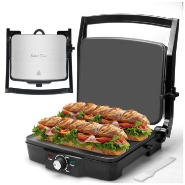 Imagem de Sanduicheira Panini Press Baker`s Friend Aço Inox, 4 Fatias, Controle Torra, 1400W, 120V