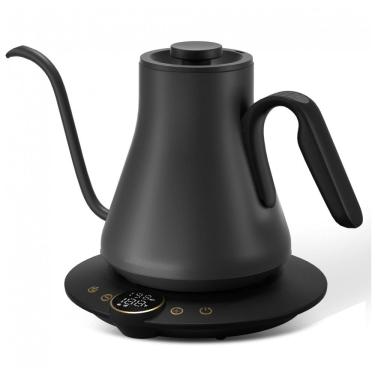 Imagem de Chaleira elétrica pescoço de ganso Cocinare FLOW B9 0,9L inox, display digital, 1500W, 110V, preto fosco