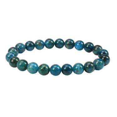 Imagem de Pulseira Apatita 8mm Pedra Natural Unissex Auto Confiança - Caminho Pa