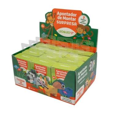 Imagem de Apontador de Montar Surpresa Animais Um Furo - Display com 12 Unidades