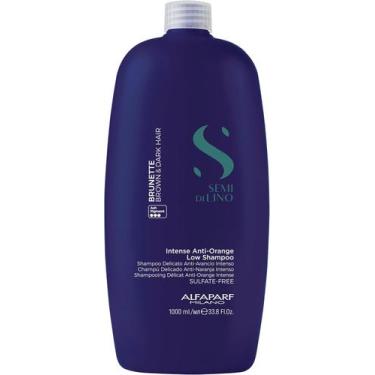 Imagem de Shampoo Matizador Alfaparf Semi di Lino Brunette Anti-Orange 1L neutra