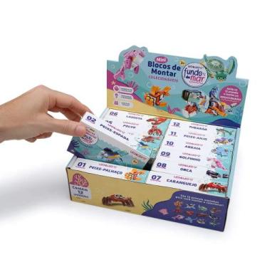 Imagem de Brinquedo Bloco de Montar Mini Fundo do Mar - Display c/ 12 und Sortid