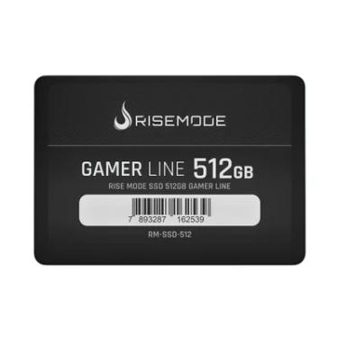 Imagem de SSD Rise Mode Gamer Line, 512GB, Leitura: 530MB/s, Gravação: 520MB/s, SATA III,  Preto - RM-SSD-512