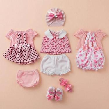 Imagem de Kit Roupinha Bebê Reborn Menina Mamãe Reborn 10 Peças