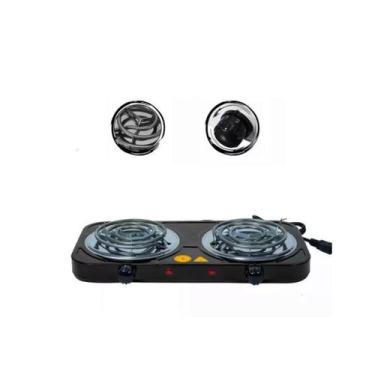 Imagem de Fogão Elétrico Portátil 2500w Fogareiro 2 Bocas Compacto Linha Premium