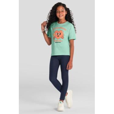 Imagem de Blusa infantil menina com estampa de coração Brandili, 4, Azul