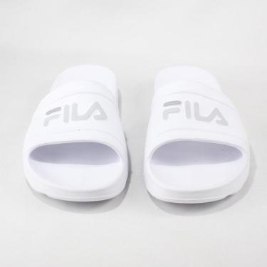 Imagem de Chinelo Fila Sleek Slide Feminino Branco e Cinza-Unissex
