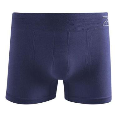 Imagem de Cueca Boxer Masculina Zee Rucci Microfibra Confortável Poliamida, Azul