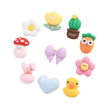 Imagem de Decorações De Sapatos Em Forma De Cogumelo Com Laço Fofo, 10 Peças De 