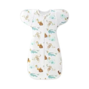 Imagem de 100% algodão 0-6 meses recém-nascido swaddle saco de dormir recém-nasc