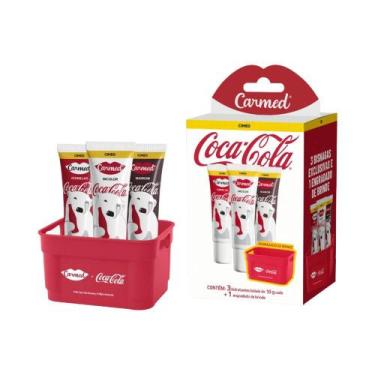 Imagem de Kit Carmed Hidratante Labial Coca-Cola 3 Unidades Kit Carmed Hid Labia