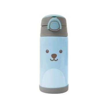 Imagem de Garrafa Térmica GUMMY Azul 400ML com Tampa Fliptop - Buba, 400ml, Azul