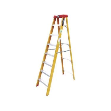 Imagem de Escada de Fibra Tesoura Prática 7 Degraus BTF EFP9902 - botafogo