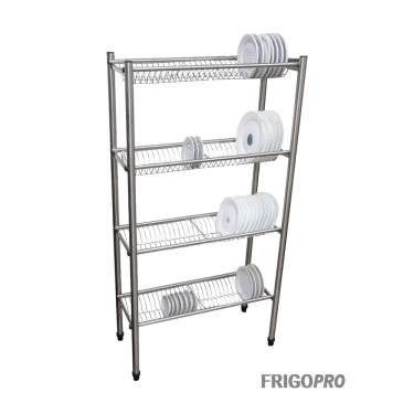 Imagem de Escorredor Inox 4 Planos 79x35x150cm para 112 Pratos FRN112 Frigopro
