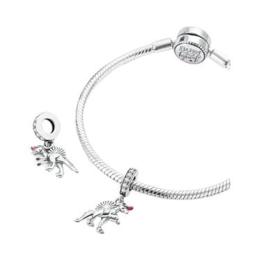 Imagem de Pulseira Feminina Banhada a Prata 925 Com Berloques De Gato, Pavão E T