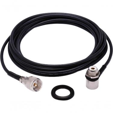 Imagem de Kit Cabo Coaxial Aquário M-802K para Rádio com Conector UHF Macho RG-58 50 OHMS Comprim...