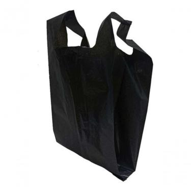 Imagem de Sacola Plástica Reciclada Preta Reforçada com 4kg para Produtos Pesados Alta Densidade Higipack
