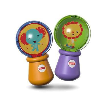 Imagem de Brinquedo Infantil Maracas Divertidas com Sons ao Chacoalhar e 2 Peças Fáceis de Agarra...