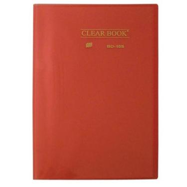 Imagem de Pasta Catálogo Yes Clear Book com 10 Folhas Plásticas A4 para Organização de Documentos e Trabalhos Vermelho