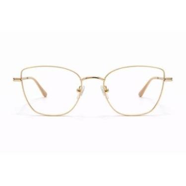 Imagem de Armação Óculos Quadrada Haste Detalhe Fashion-Feminino