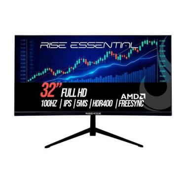 Imagem de Monitor Gamer Rise Mode Essential 32", FHD, 100Hz, 5ms, IPS, FreeSync,