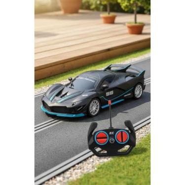 Imagem de 2x Carrinho Controle Remoto Recarregável Preto Super Esporti - Congrat