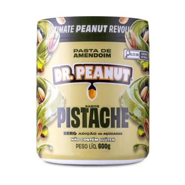 Imagem de Dr Peanut Pasta de amendoim 600g Zero Açucar Sabor Pistache - Dr Peant