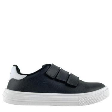 Imagem de Tênis Moleca Feminino Casual Preto e Branco Fecho em Velcro-Feminino