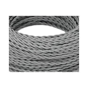 Imagem de Cabo De Tecido Trançado Vintage 2 Fios 0.75mm Fio Elétrico De Cobre 5m