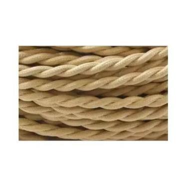 Imagem de Cabo De Tecido Trançado Vintage 2 Fios 0.75mm Fio Elétrico De Cobre 5m