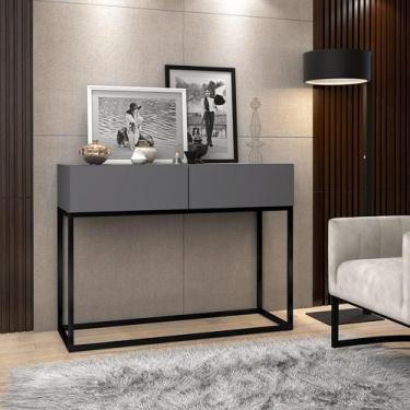 Imagem de Aparador Buffet Eros 90cm Com 2 Gavetas Para Hall de Entrada Pes de Fe