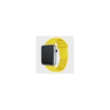 Imagem de Pulseira Silicone para Apple Watch 38mm e 40mm - Amarelo - NoBrand