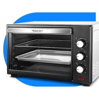 Imagem de Forno Eletrico Best 48 Litros Plus Preto/Branco 127V 1600W, 110V