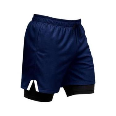 Imagem de Short Masculino Térmico 2 em 1 com Bolso Interno e Ajuste Confortável-Masculino