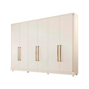 Imagem de Guarda-roupa Casal 6 Portas 6 Gavetas - Made Marcs Apollo, Off White