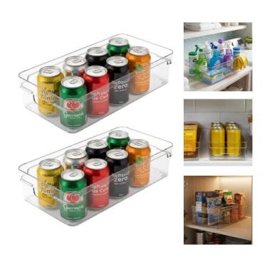 Imagem de Kit 2 Organizador Armário Cozinha Dispensa Multiuso 2,8L Com Alças - O