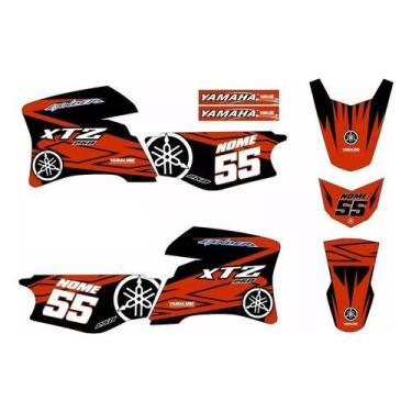 Imagem de Kit Adesivos Yamaha Lander Xtz 250 - SPTS, PRETO COM BRANCO
