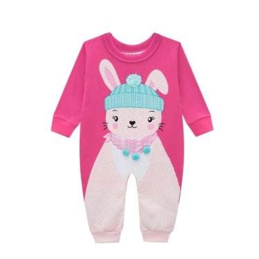Imagem de Macacão Moletom Longo Bebê Menina Coelha - Brandili Baby, P