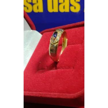 Imagem de Anel de Formatura ouro 18 kilates 1.60 Gramas Pedra Zircônia 4 x 2 mm 