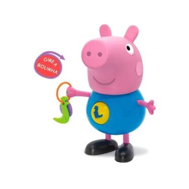 Imagem de  Boneco George Pig Gira Bolinha 24 Cm brinquedo - Elka
