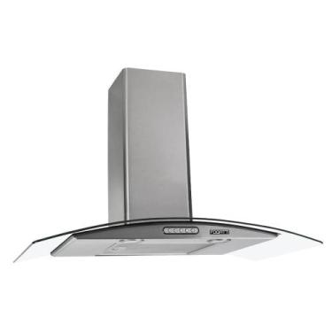 Imagem de Coifa de Parede Fogatti 80cm Vidro Curvo Duto Slim Inox, 110V