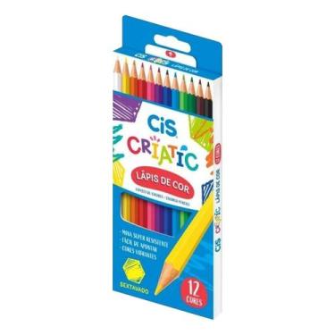 Imagem de Lápis de Cor Cis Criatic Sextavado com 12 Cores Vibrantes