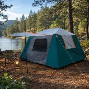 Imagem de NTK Barraca Flash 6 Pessoas 150450 Camping Impermeável 3000mm Aço e Po