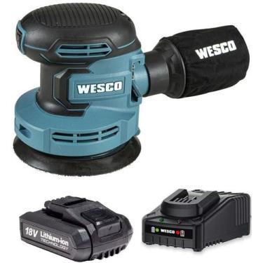 Imagem de Lixadeira Roto Orbital 18v C/ Bat 2ah Carreg Wesco WS2302.9