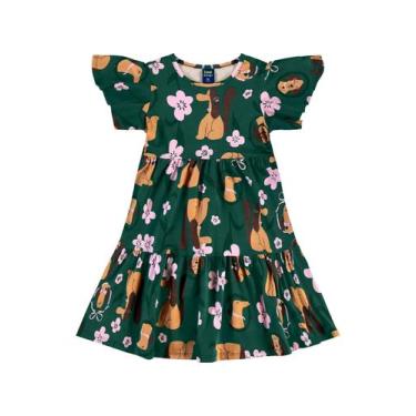 Imagem de Vestido Flores & Focinhos Bee Loop, Verde