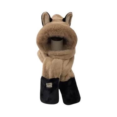 Imagem de Gorro De Pelúcia Quente Com Proteção Para as Orelhas De Raposa, Cachec