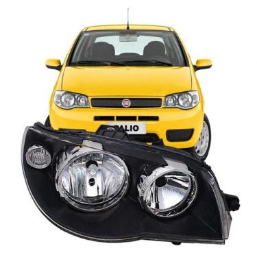 Imagem de Farol siena g3 2004 2015 dark preto canhao cromado ld - RTECH IMPORTS
