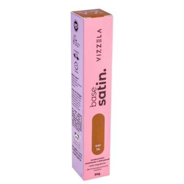 Imagem de Vizzela Base Líquida Satin 14 - Vizzela Cosméticos