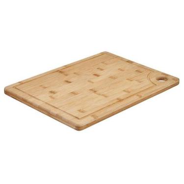 Imagem de Tábua De Corte Bambu Churrasco Vegetal Cozinha Multiuso 38cm - HAUSKRA